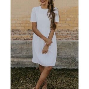 NEW Roolee Mom Alexis Nursing Dress Size Small White 100% Cotton